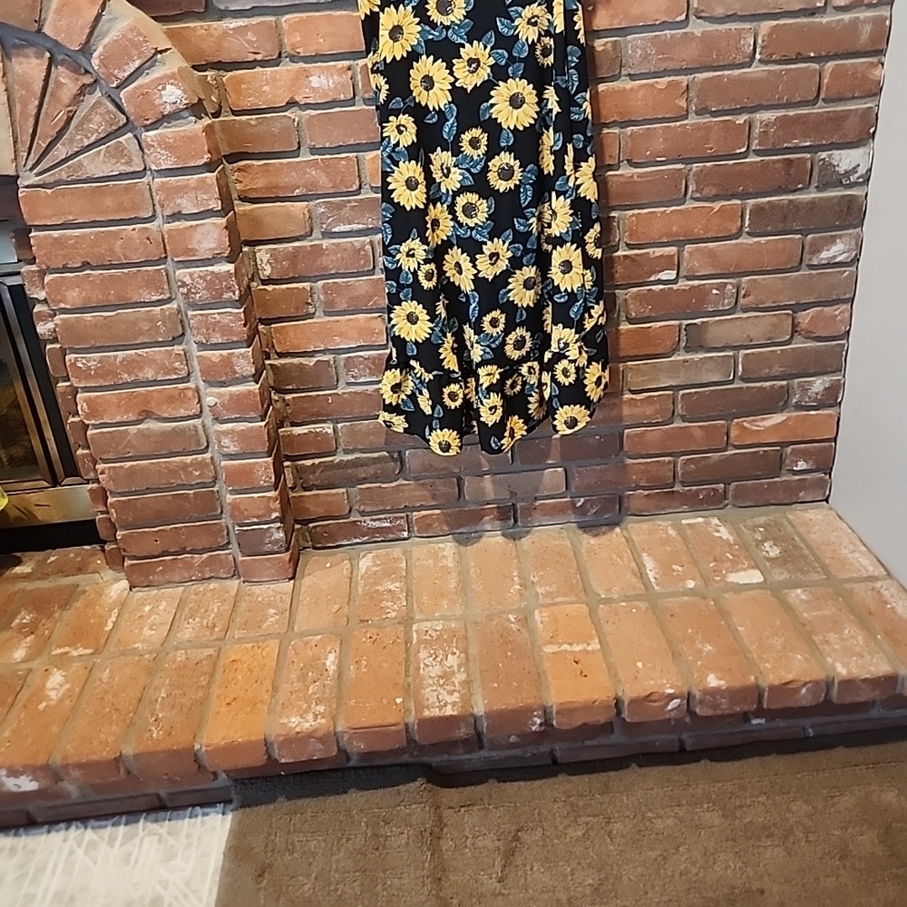 Floral Black and Yellow Women's Skirt - Picture 3 of 5